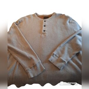 St. John's Bay Casual Long Sleeve Light Tan Shirt Size Med